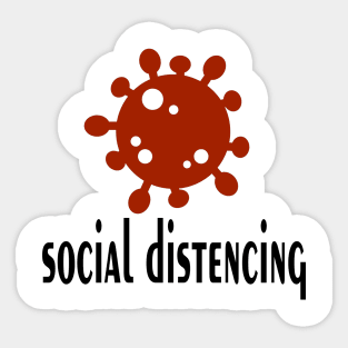 social distencing T-shirt Sticker